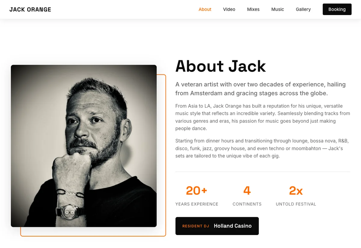The jackorange.nl about page
